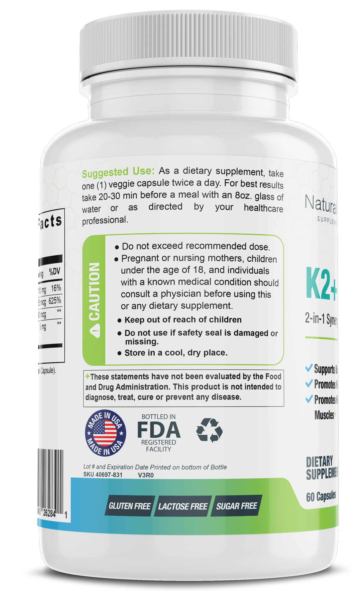 K2+D3 Vitamin - 2-In-1 Synergy Complex
