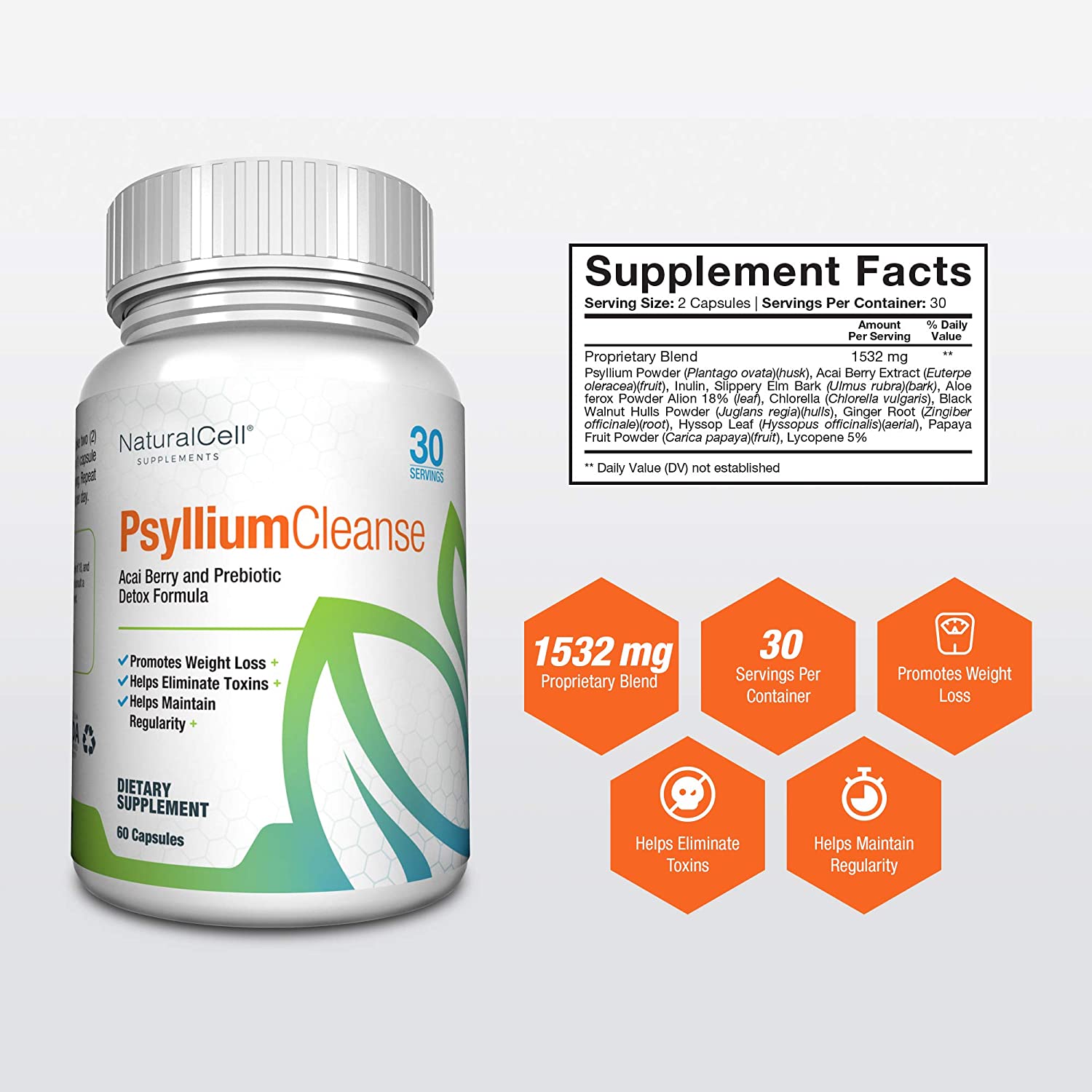 Psyllium Cleanse - Prebiotic Detox Formula